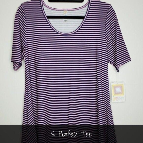 LuLaRoe Perfect T Small Stripes NEW - Picture 1 of 1